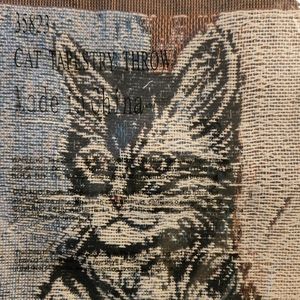 Cat tapestry throw